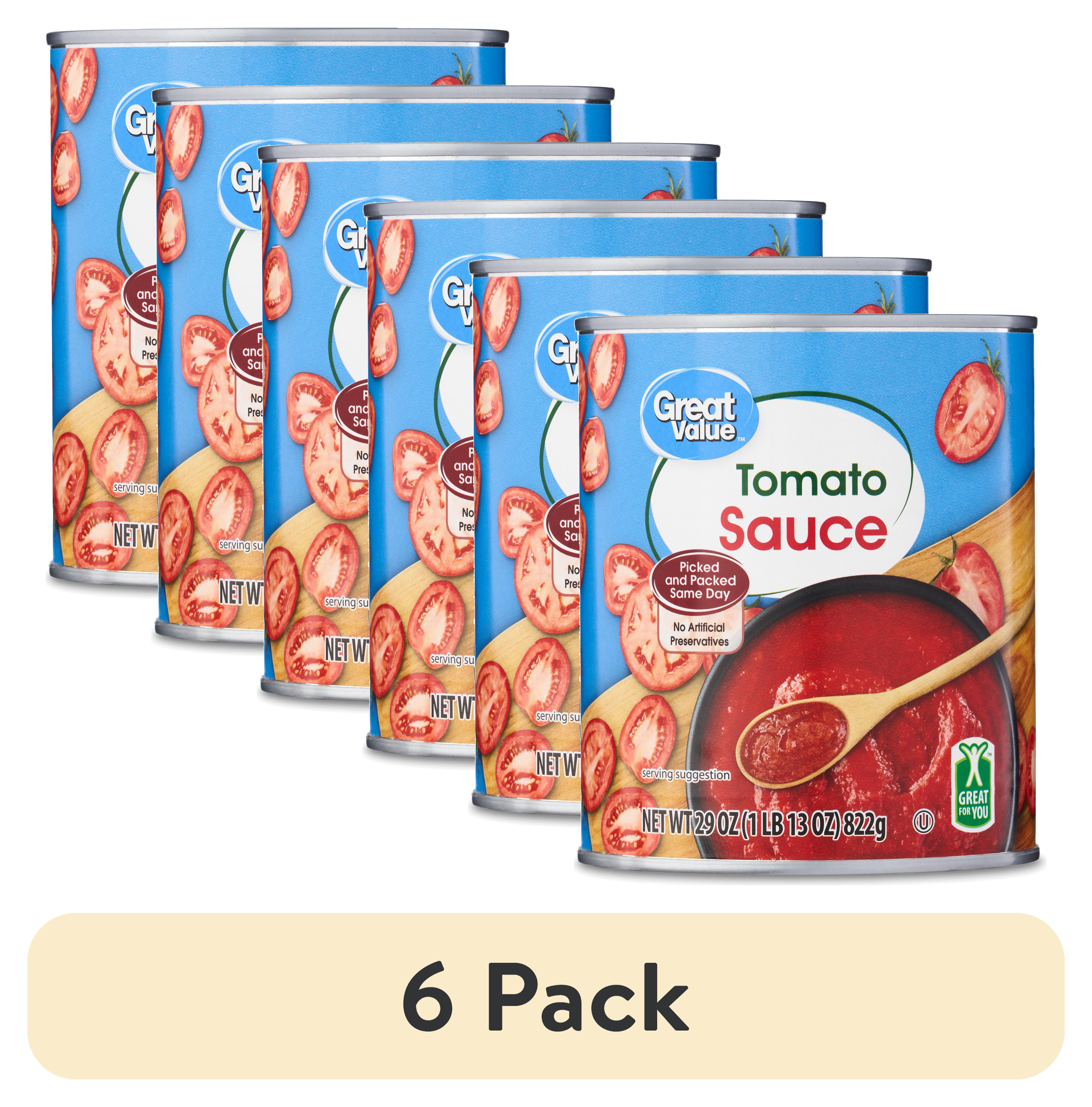 (6 pack) Great Value Tomato Sauce, 29 oz