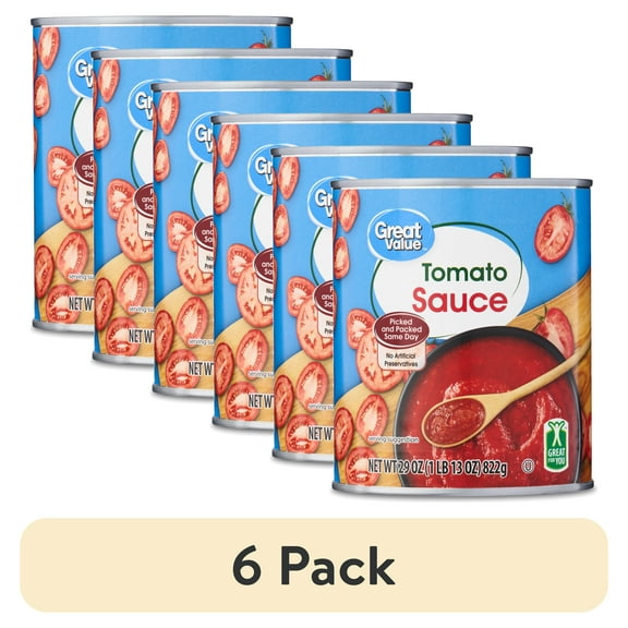 (6 pack) Great Value Tomato Sauce, 29 oz