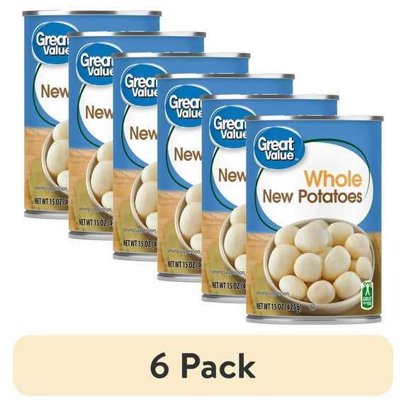 (6 pack) Great Value Whole New Potatoes, 15 oz
