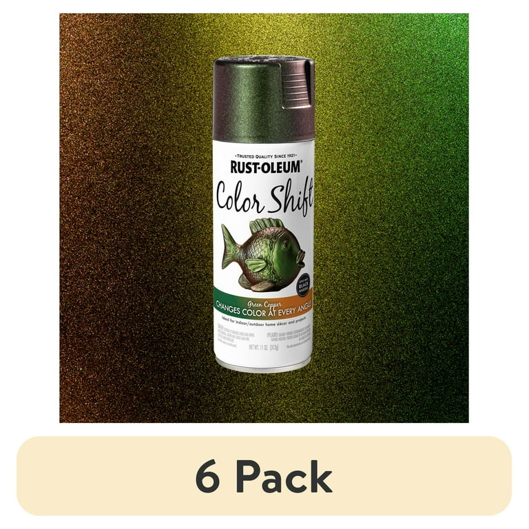 6 pack) Green Copper, Rust-Oleum Color Shift Spray Paint-372478