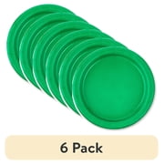 (6 pack) Disposable Paper Plates, 7", Green, 24 Count, by Way To Celebrate