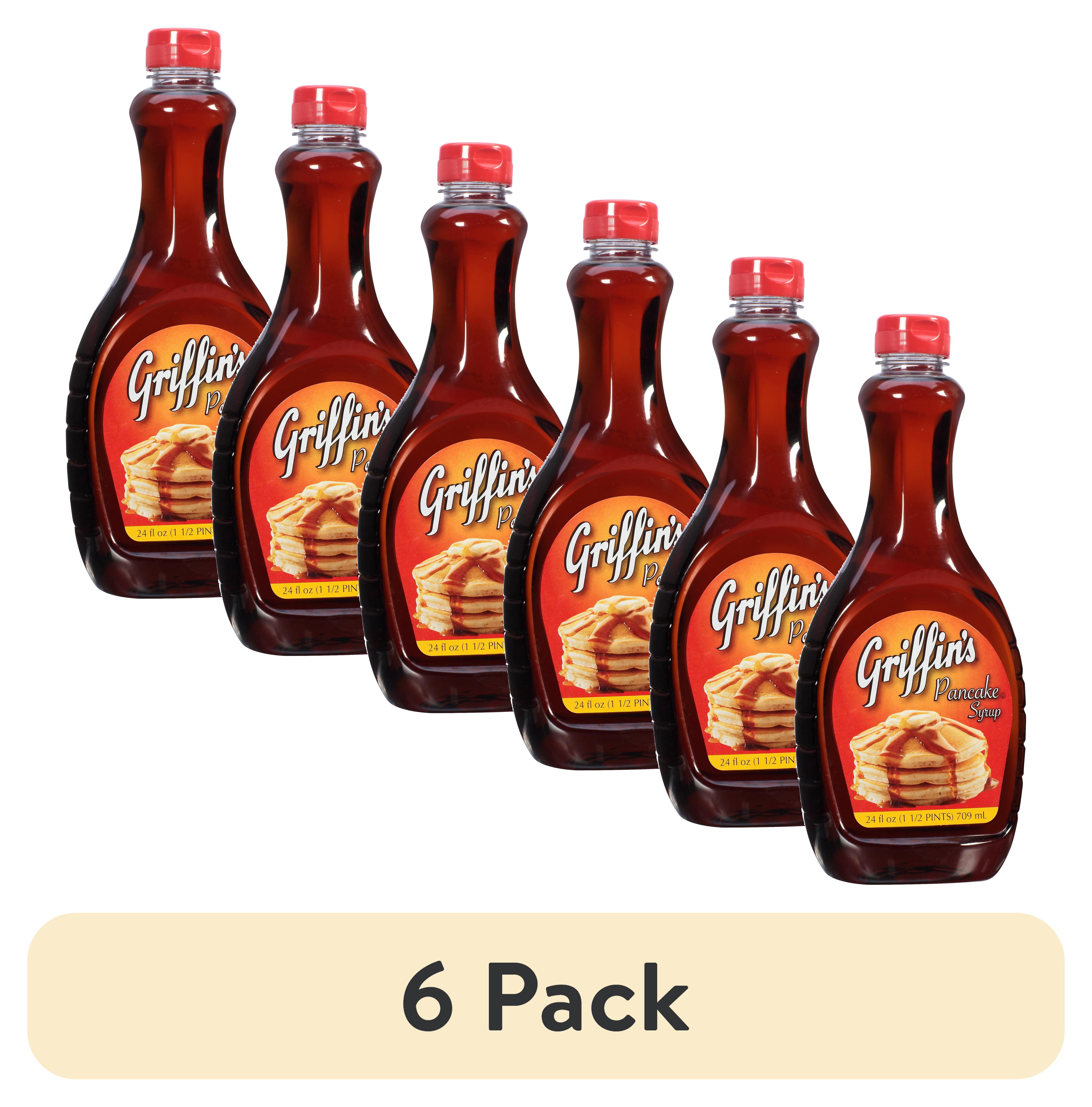 (6 pack) Griffin Pancake Syrup 24 fl oz Squeeze Bottle with Easy Pour Dispenser