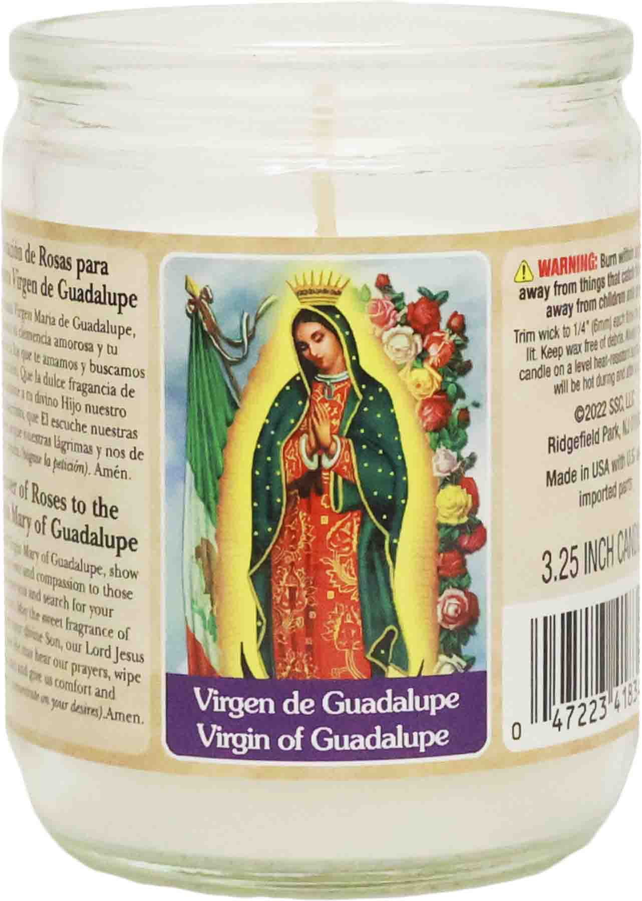 (6 pack) Guadalupe Religious Candle, 3.25 Inch