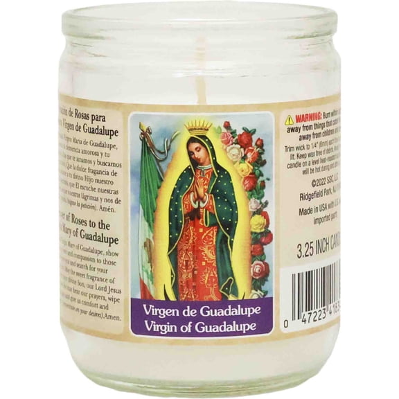 (6 pack) Guadalupe Religious Candle, 3.25 Inch