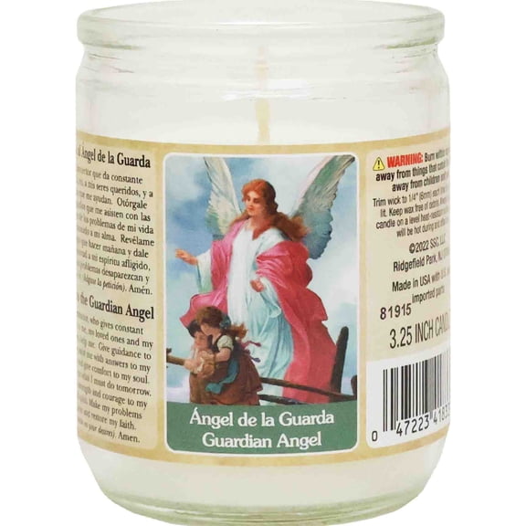 (6 pack) Guardian Angel Religious Candle, 3.25 Inch