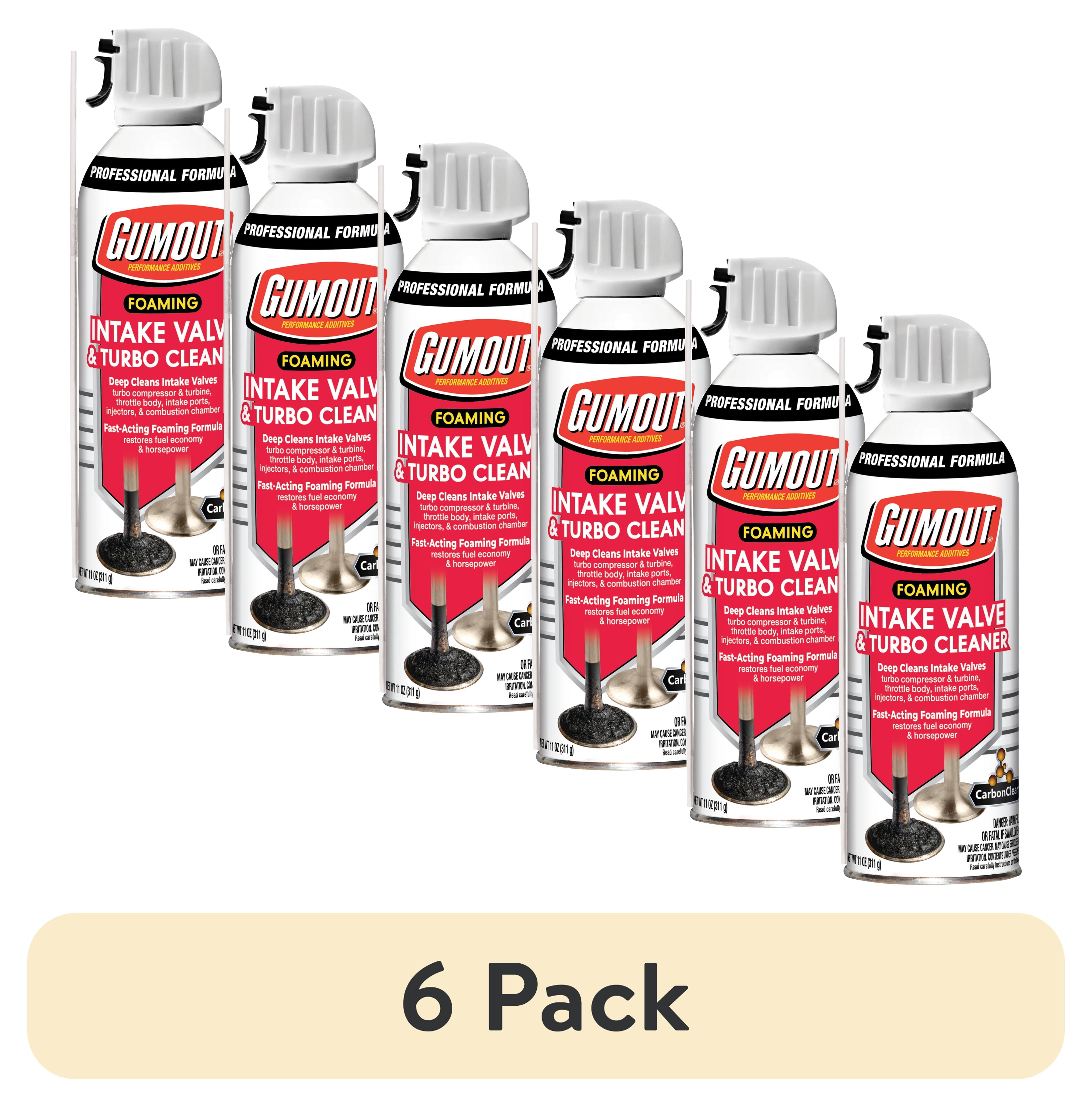 (6 pack) Gumout 540028 Foaming Intake Valve & Turbo Cleaner, 11 oz