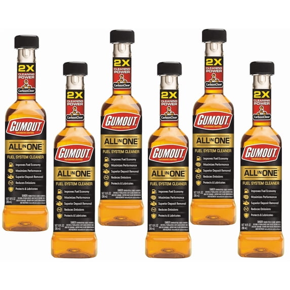 Additive Pack (6 pack) Gumout All-In-One Complete Fuel System Cleaner Additive, 10 oz ...