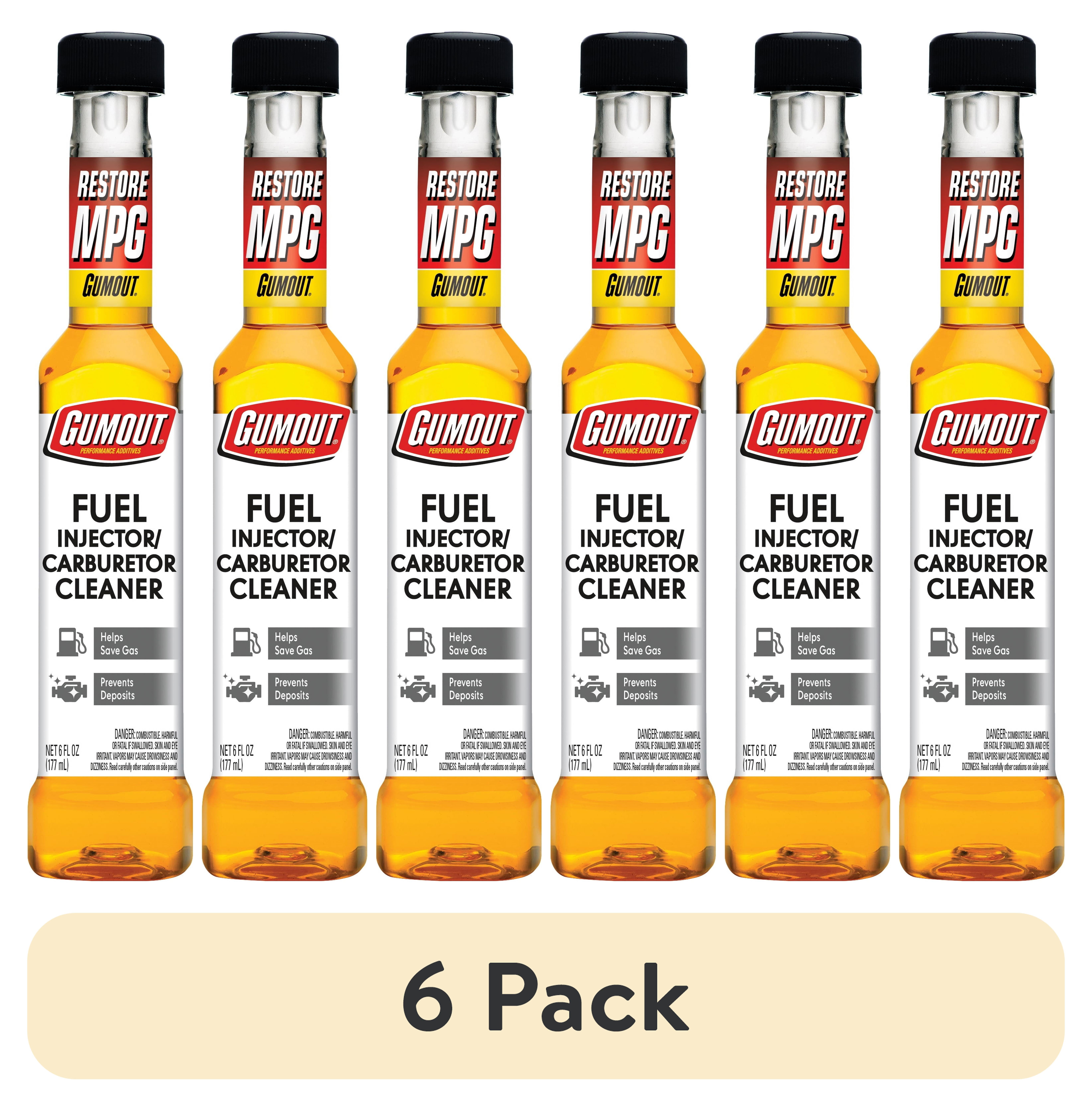 6 pack) Gumout Fuel Injector Cleaner/Carb Cleaner Additive 6 oz