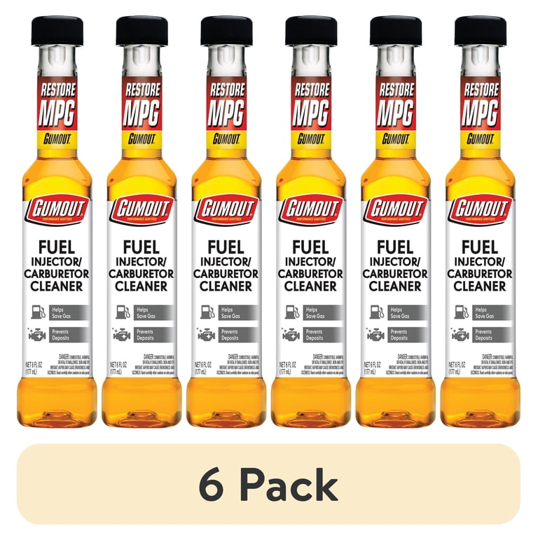 6 pack) Gumout Fuel Injector Cleaner/Carb Cleaner Additive 6 oz