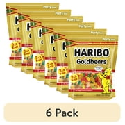 (6 pack) HARIBO Goldbears Gummy Bears Original Assorted Fruit Flavor Candy Gummies, 3lb, Bulk Party Size Bag