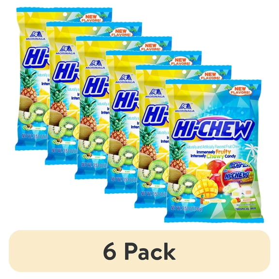 (6 pack) HI-CHEWMango/Banana/Melon FruitChews,3.53 oz