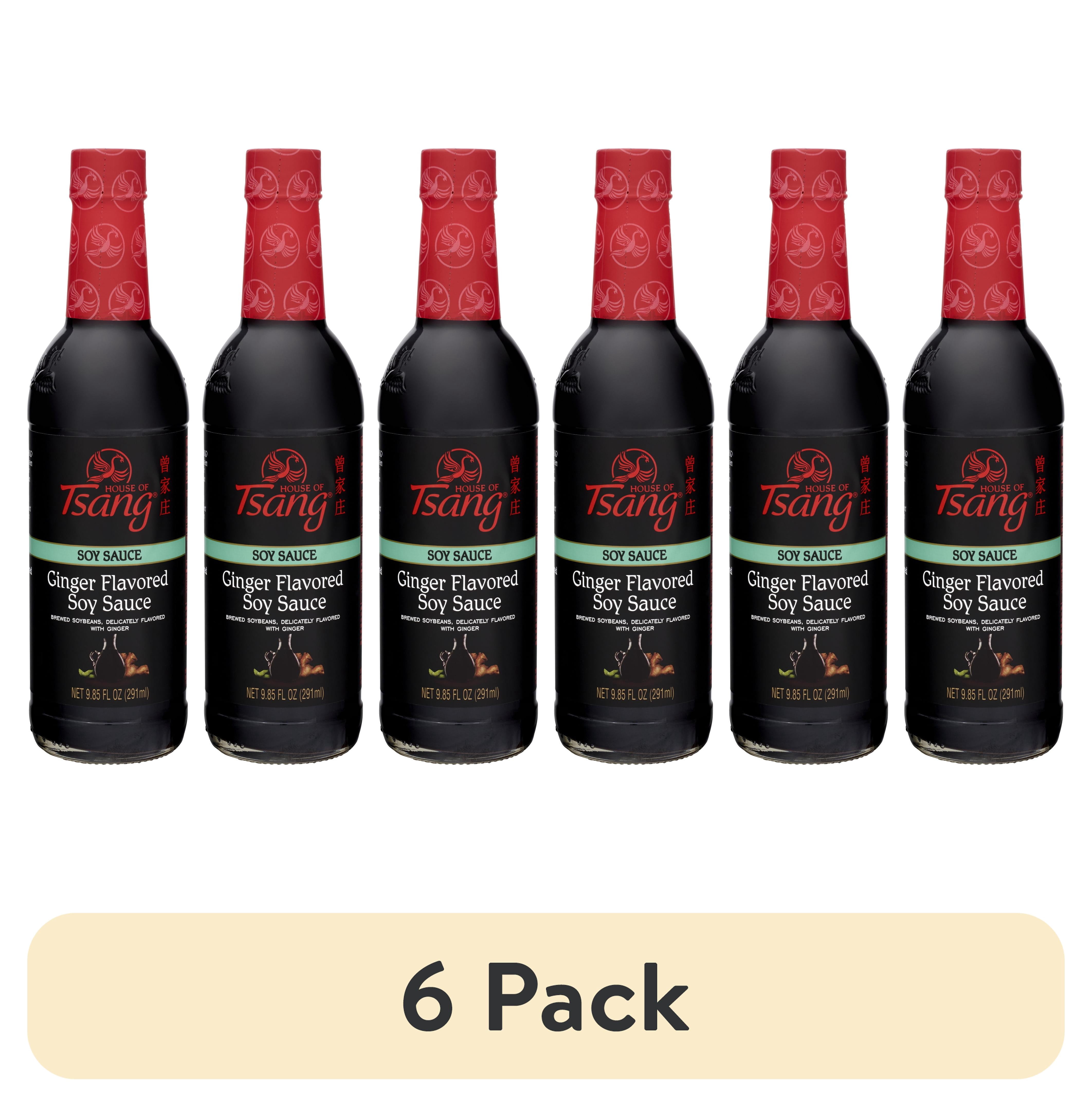 (6 pack) HOUSE OF TSANG Ginger Soy Sauce, Shelf Stable, 9.85 oz Plastic Bottle