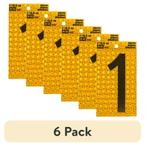 (6 pack) HY-KO 4" Yellow Self-Adhesive Reflective Number 1