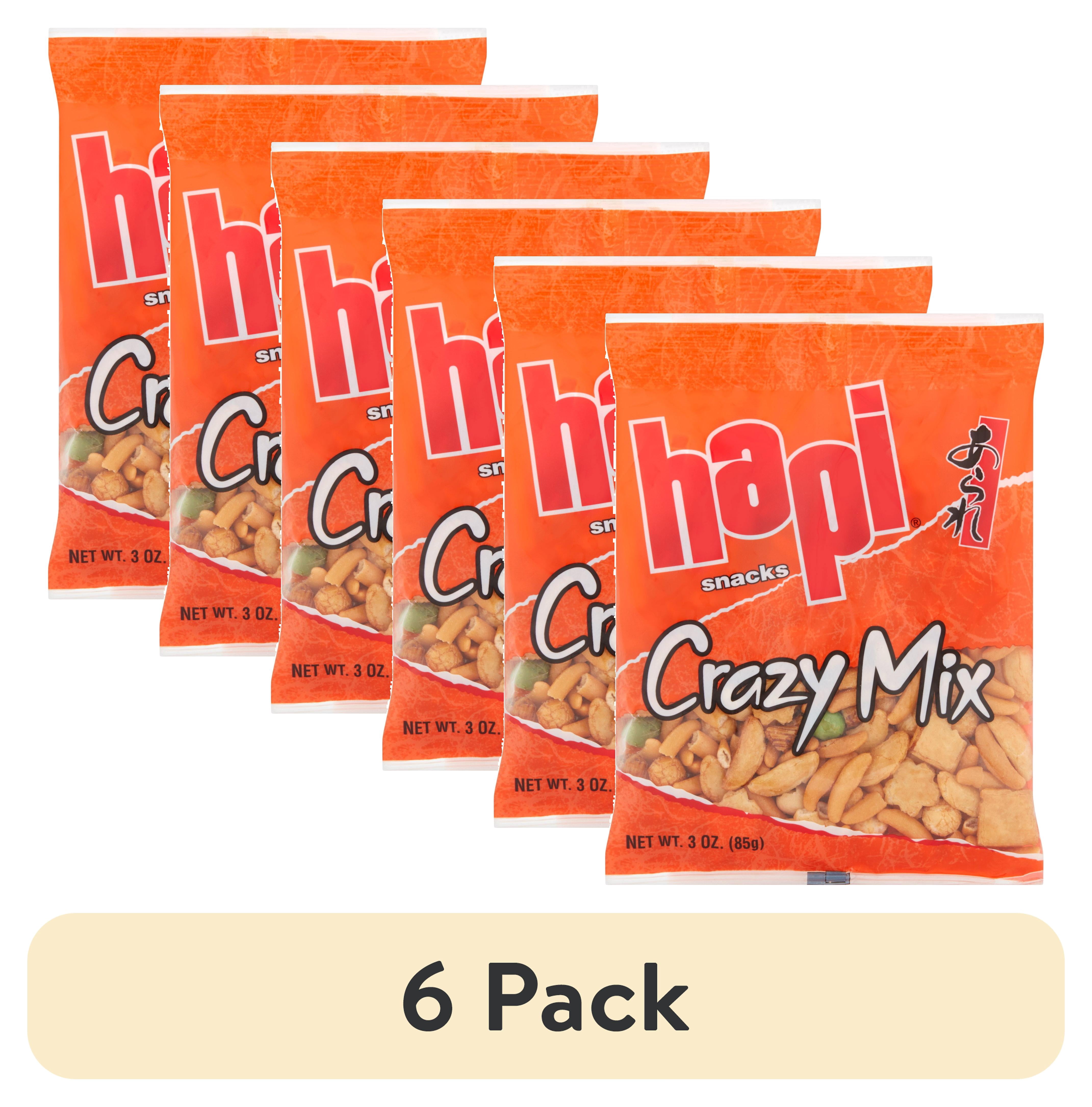 (6 pack) Hapi Snacks Mix Crazy, 3 oz