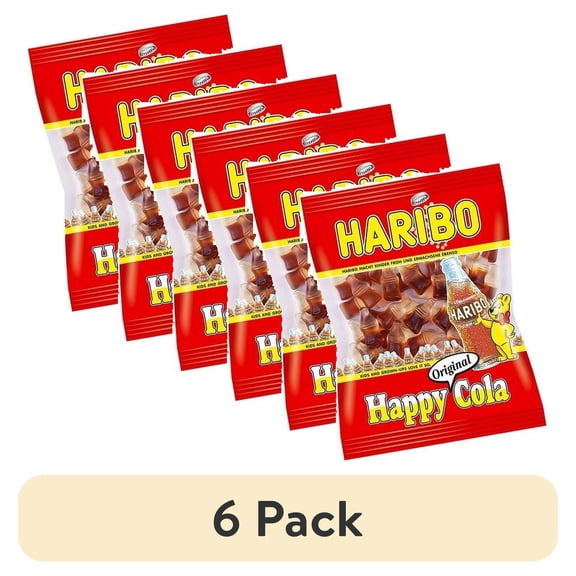 (6 pack) Haribo Happy-Cola Original Gummi Candies, 5 oz.