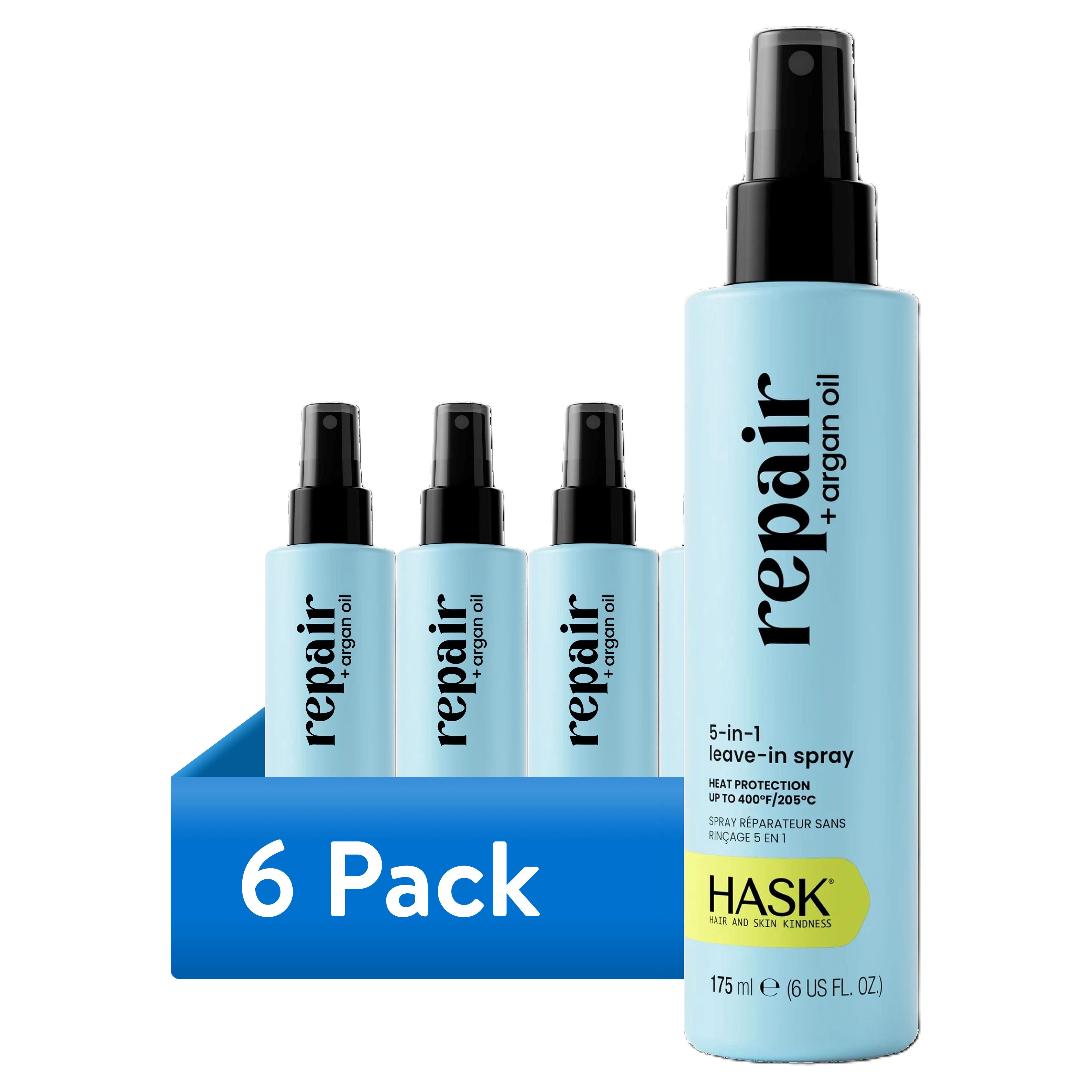 (6 pack) Hask Argan Oil Repairing 5-in-1 Leave-in Spray, 6 fl oz