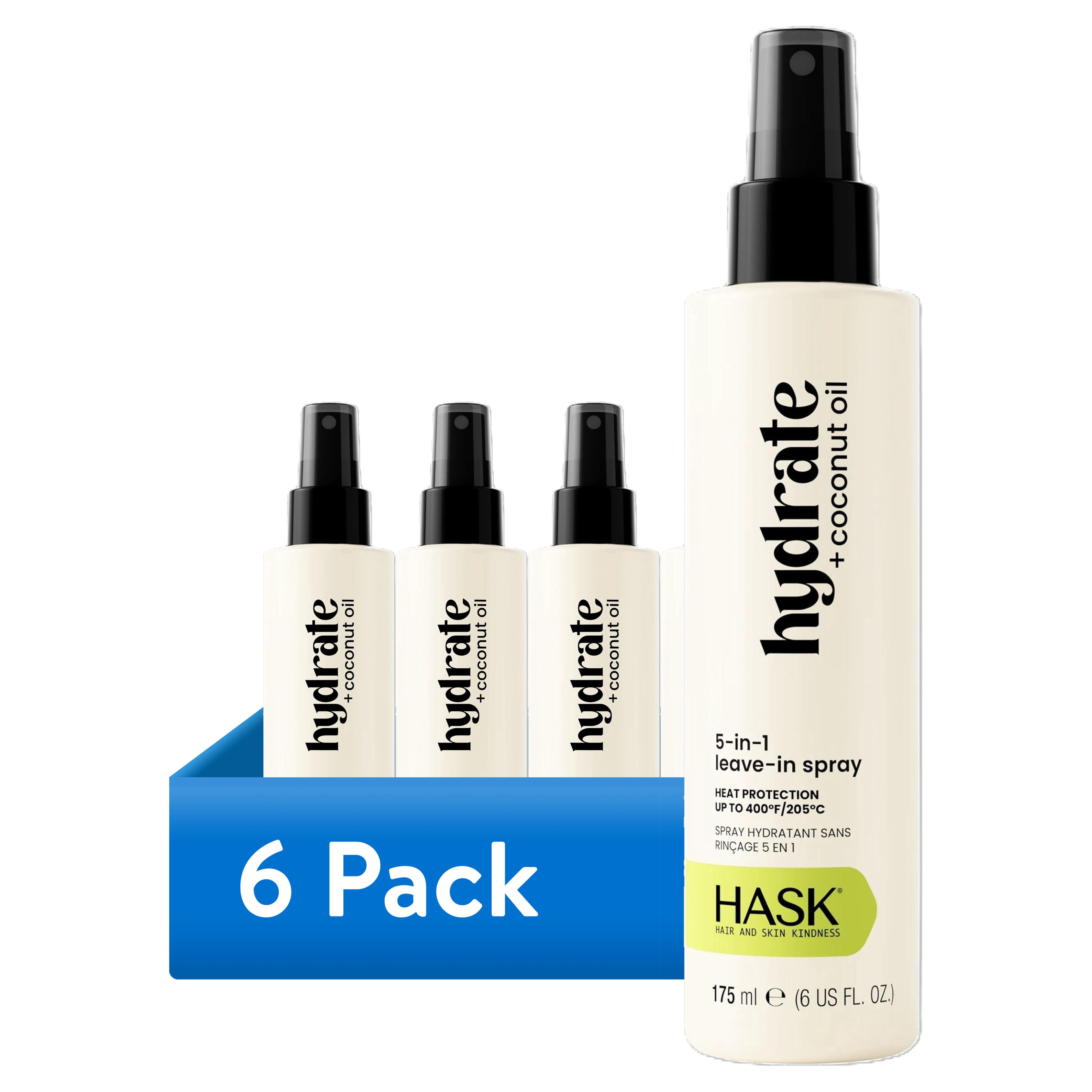 (6 pack) Hask Coconut Oil Nourishing 5-in-1 Leave-In Spray, 6 fl oz