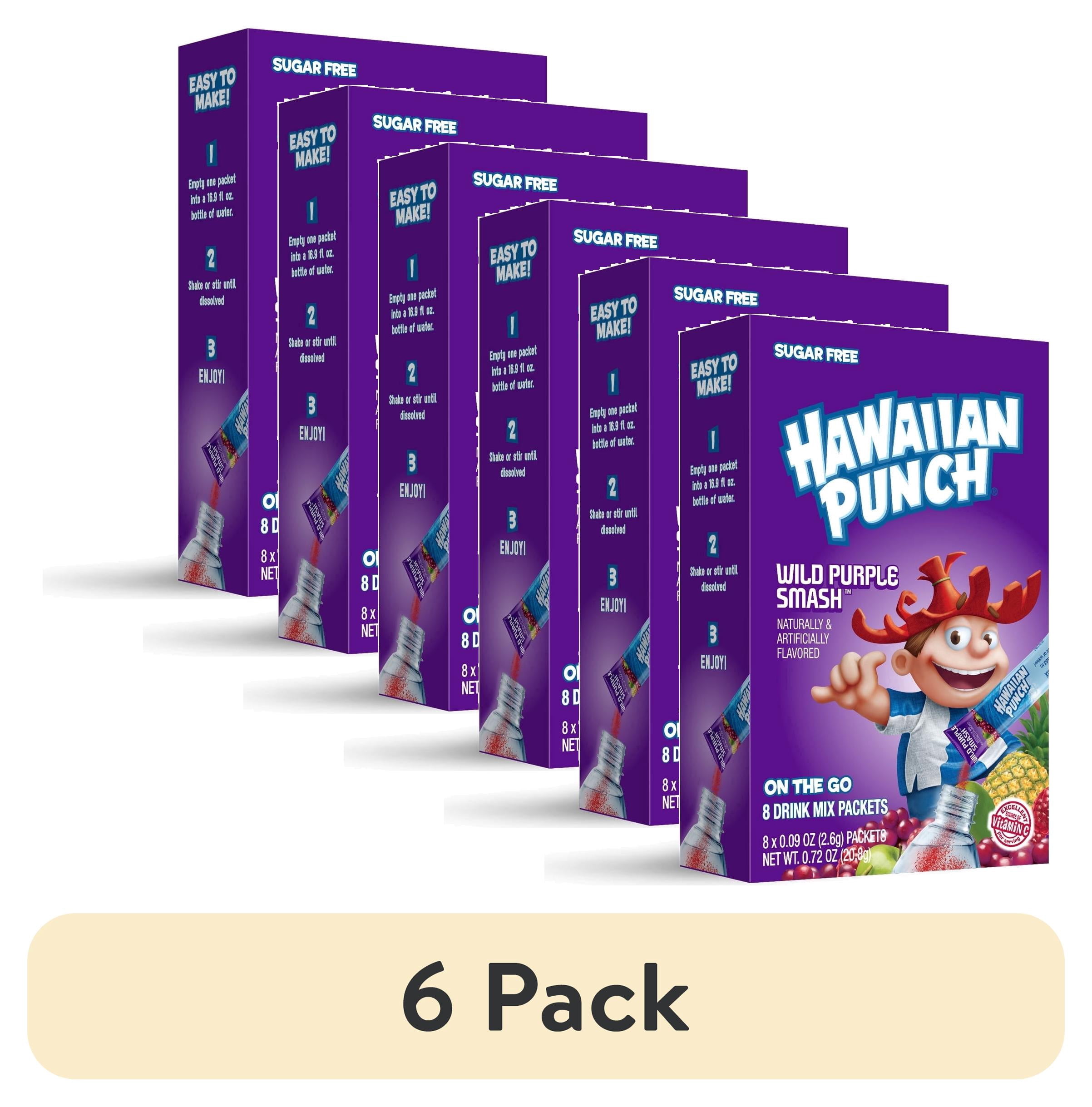 (6 pack) Hawaiian Punch Powdered Drink Mix, Wild Purple Smash, 8 Count