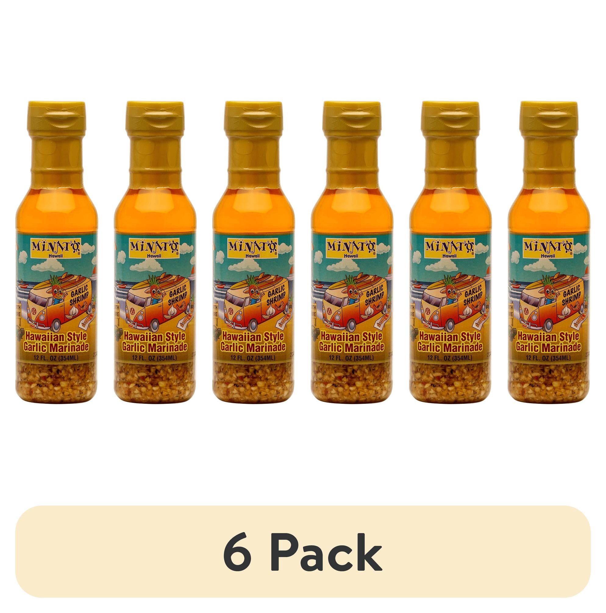 6 pack) Hawaiian Style Garlic Marinade, 12 fl oz, Minato