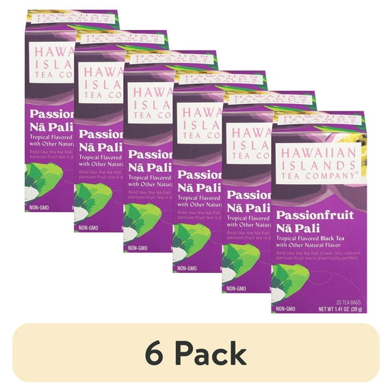 (6 pack) Hawaiian Tea Company Tea Passion Fruit 20 Pack