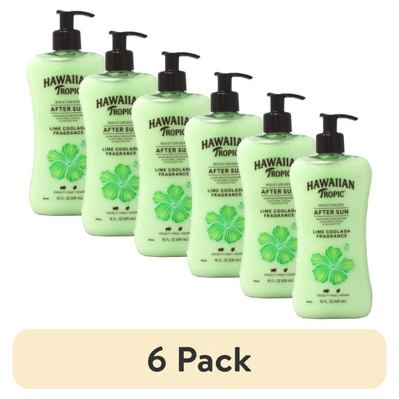 (6 pack) Hawaiian Tropic, After Sun Moisturizer, Lime Coolada, 16 fl oz (474 ml)
