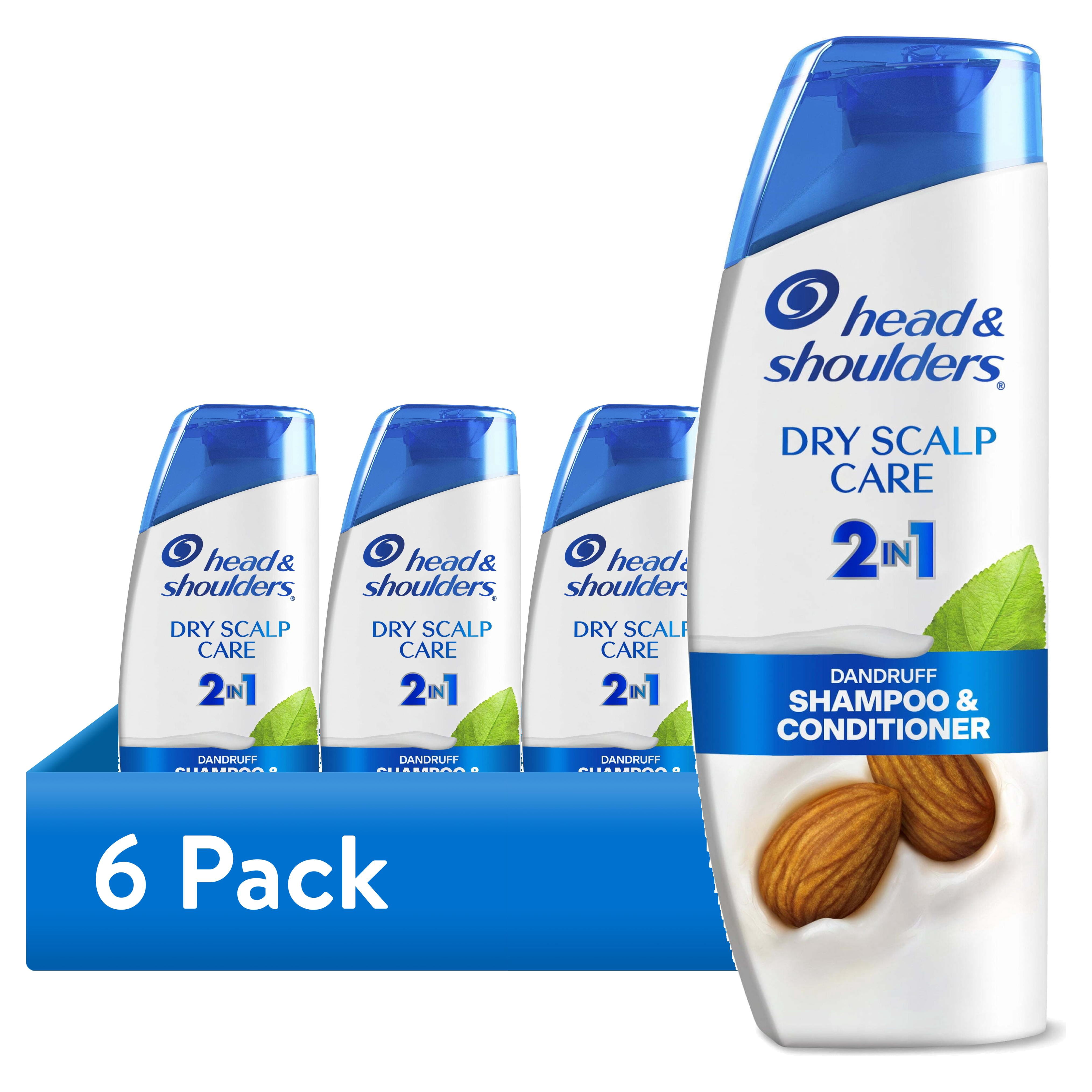 (6 pack) Head and Shoulders 2 in 1 Dandruff Shampoo and Conditioner, Dry Scalp Care, 8.45 oz