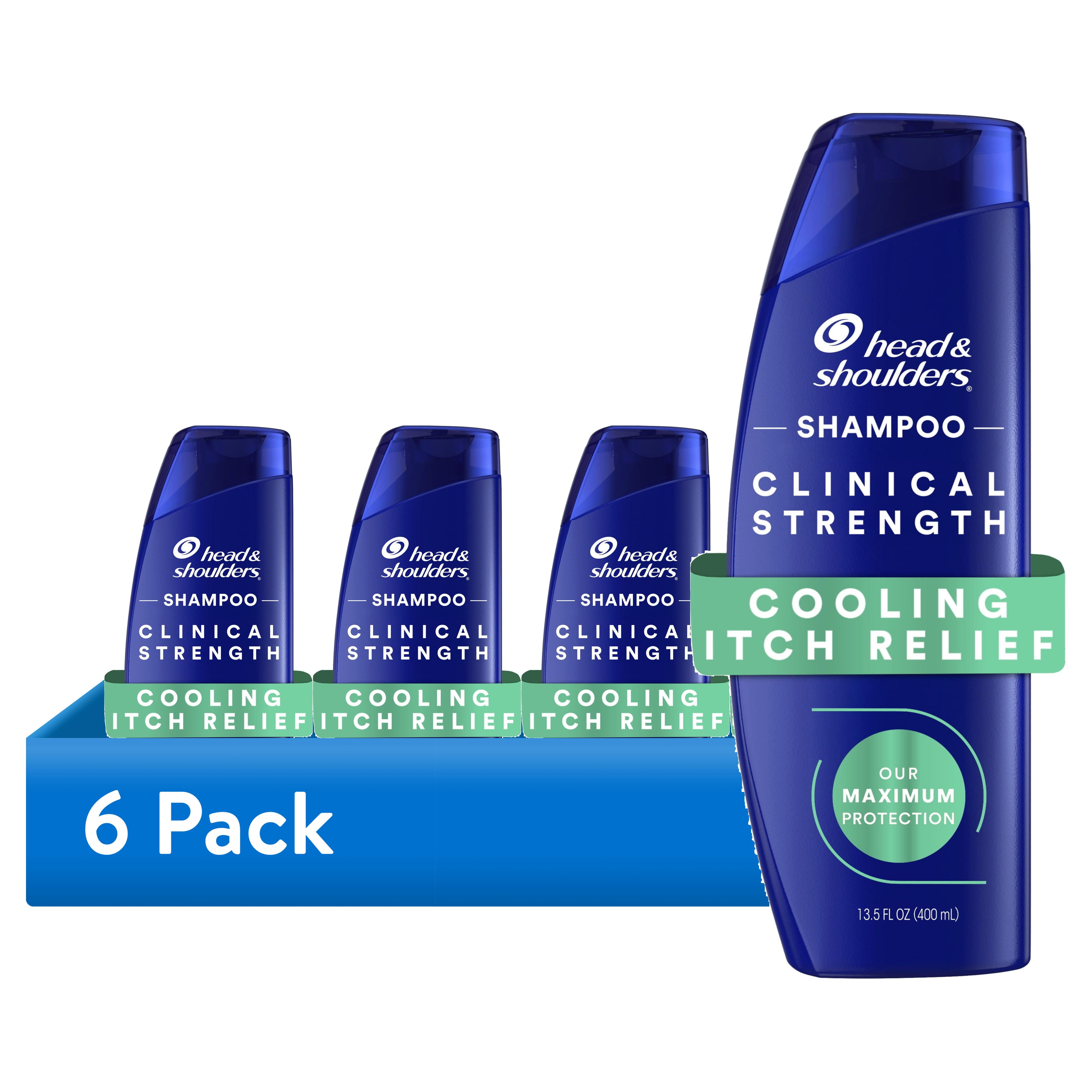 (6 pack) Head and Shoulders Clinical Strength Dandruff Shampoo, Itch Relief, 13.5 fl oz
