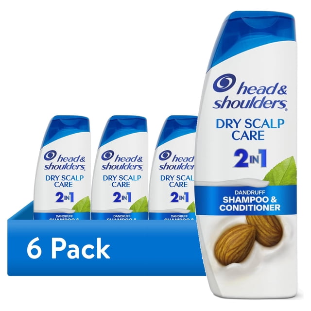 Regular Conditioner (6 pack) Head and Shoulders Dandruff 2 in1 Shampoo and Conditioner, Dry ...
