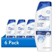 (6 pack) Head and Shoulders Dandruff Shampoo, Classic Clean, 12.5 oz