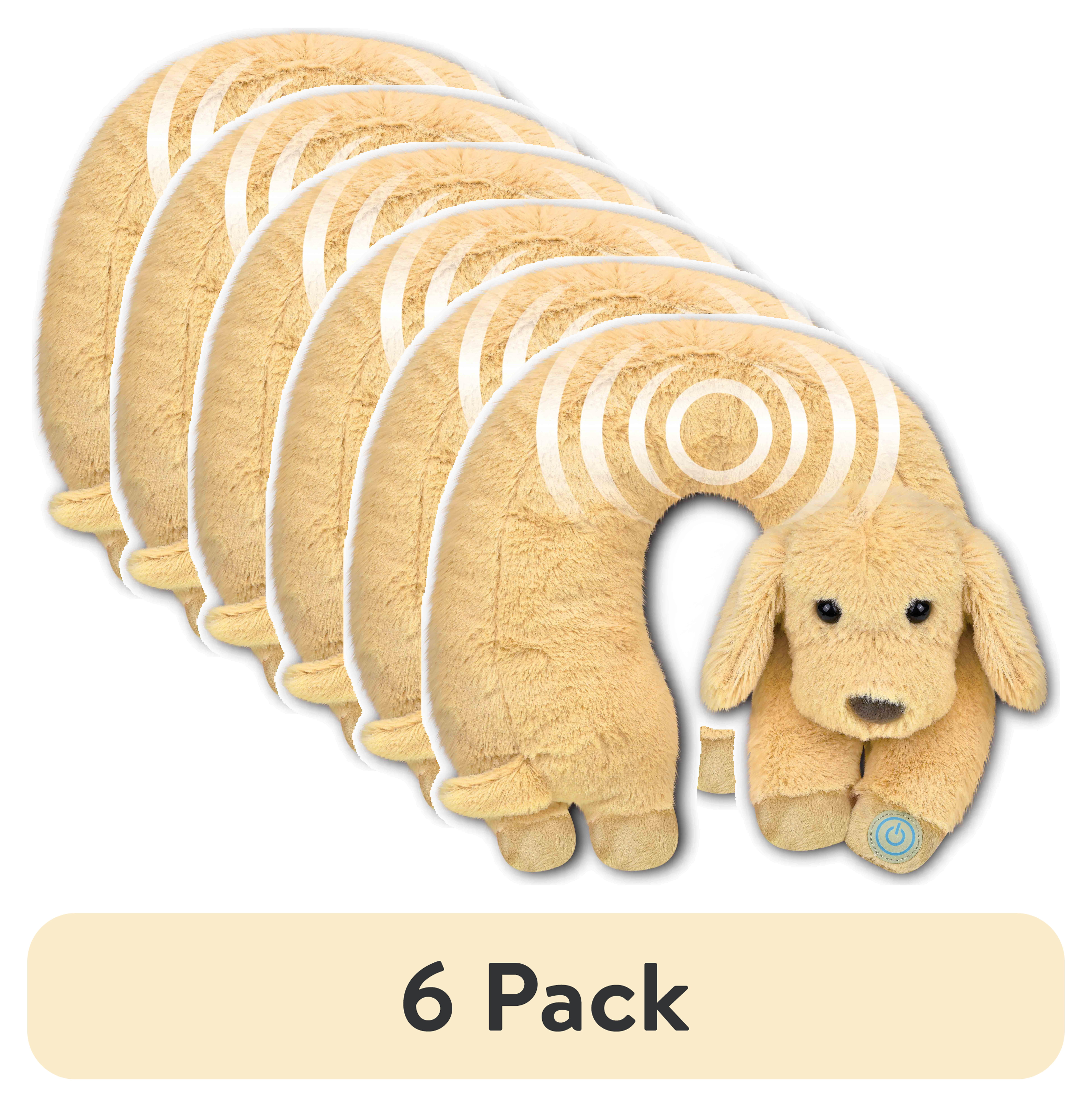 (6 pack) Health Touch Neck Massaging Massager Gift with Relaxing Vibration- Dog