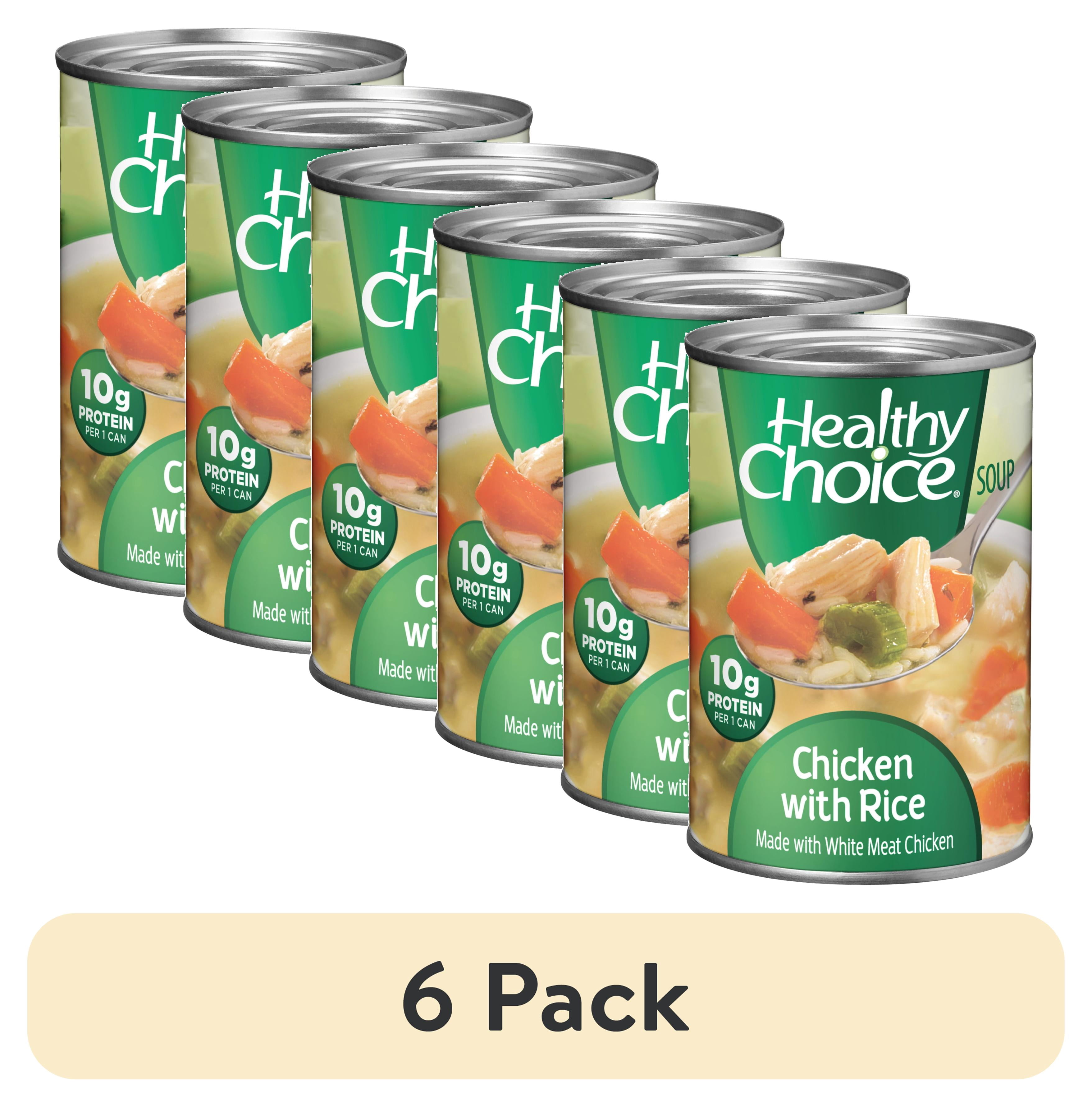 (6 pack) Healthy Choice Chicken With Rice Canned Soup, 15 oz.