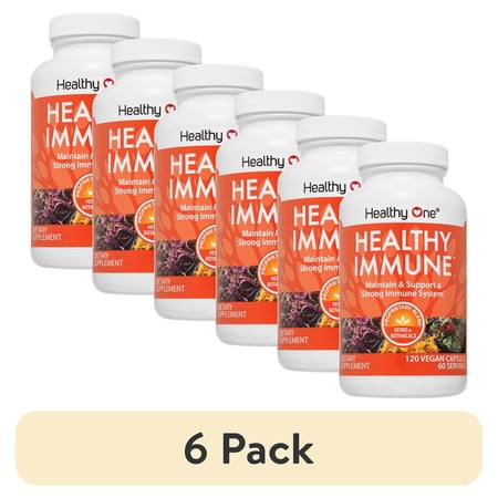 (6 pack) Healthy One Healthy Immune Supplement, 120 Gluten-Free Capsules