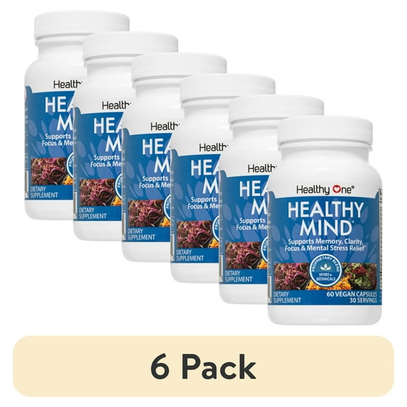 (6 pack) Healthy One Healthy Mind Brain Nootropic Supplement, 60 Caps