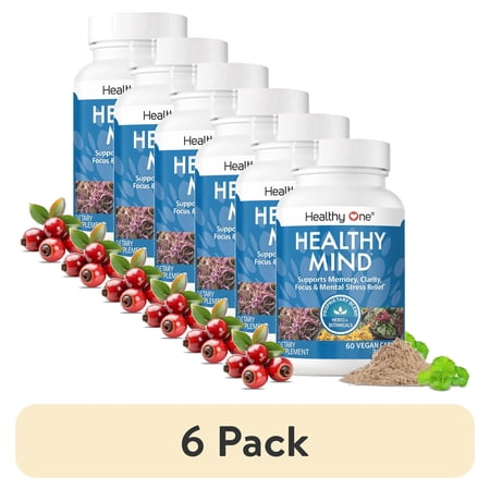 (6 pack) Healthy One Healthy Mind Brain Nootropic Supplement Cognitive Health 1-Count 60 Capsules