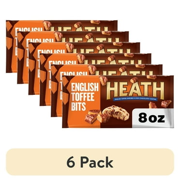 (6 pack) Heath Chocolatey English Toffee Baking Bits, Bag 8 oz
