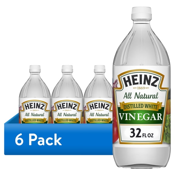 (6 pack) Heinz All Natural Distilled White Vinegar 5% Acidity, 32 fl oz Bottle