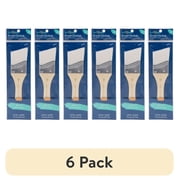 (6 pack) Hello Hobby 2" White Synthetic Angle Craft 10" Long Brush, Adult, Teen