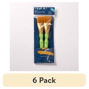 (6 pack) Hello Hobby 2 Piece Basecoat Paint Brush Set, 1.5"