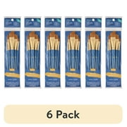(6 pack) Hello Hobby 5 Pc Angle Synthetic Paint Brush Set