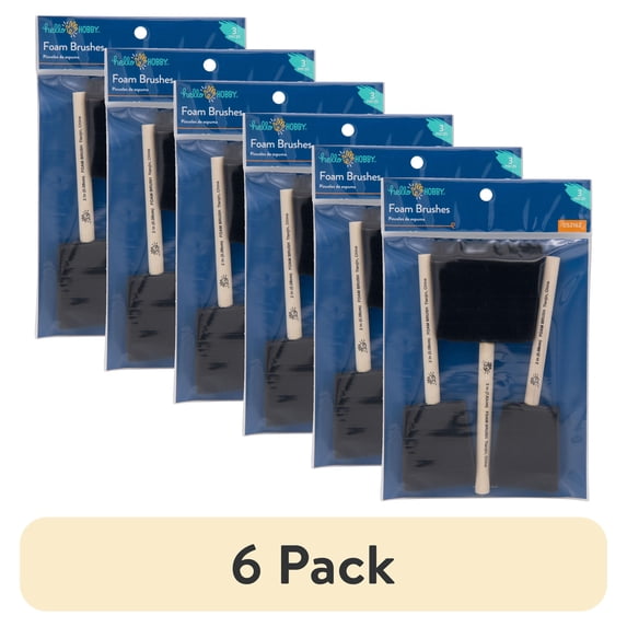 (6 pack) Hello Hobby - 3pc Craft Foam Brush Set, 2" and 3"