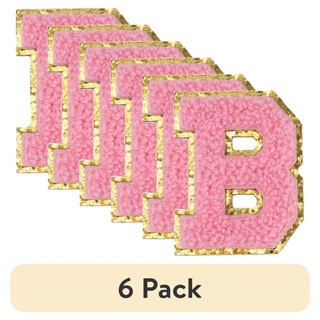 (6 pack) Hello Hobby Chenille B Pink Patch