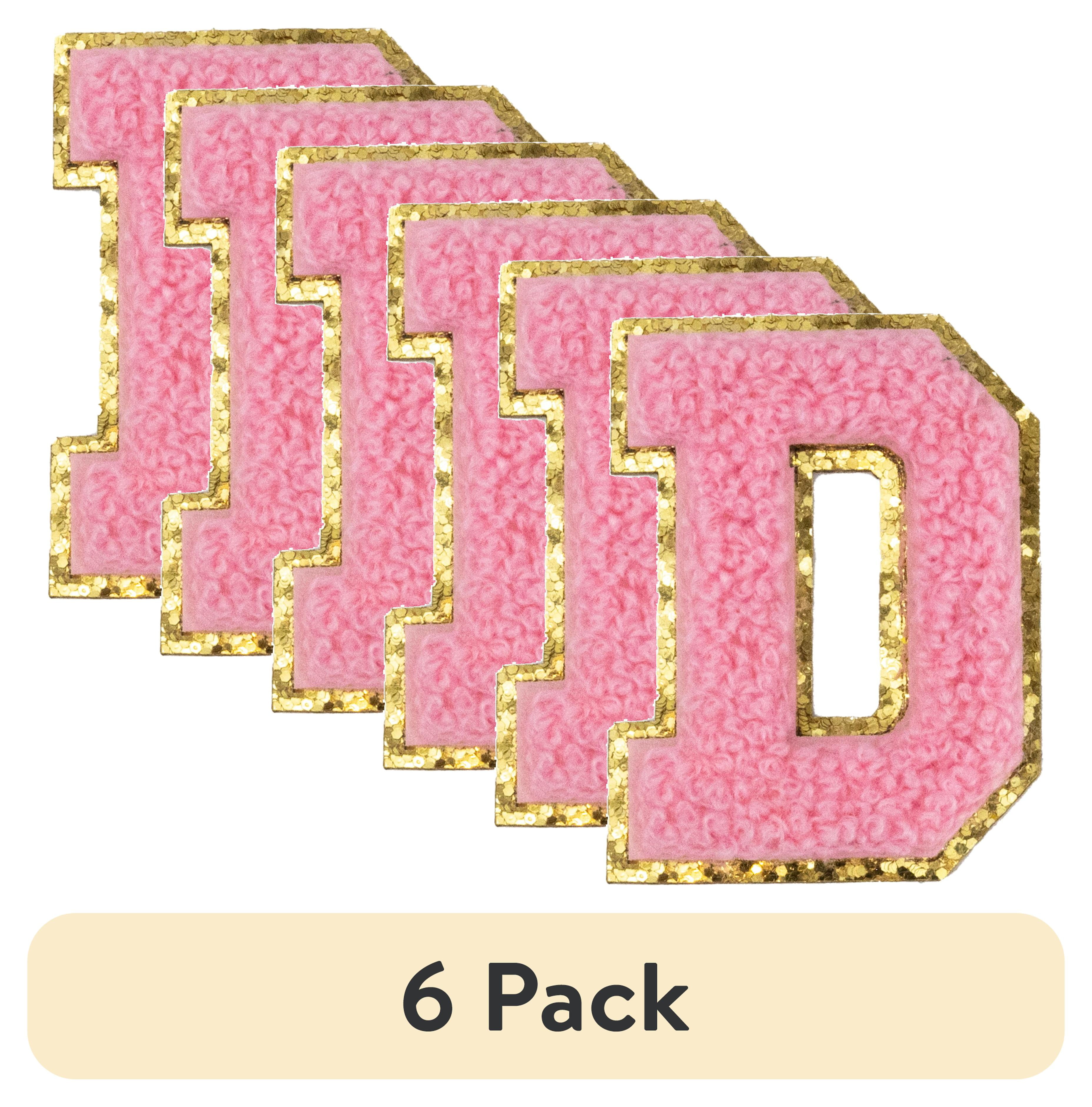 (6 pack) Hello Hobby Chenille D Pink Patch