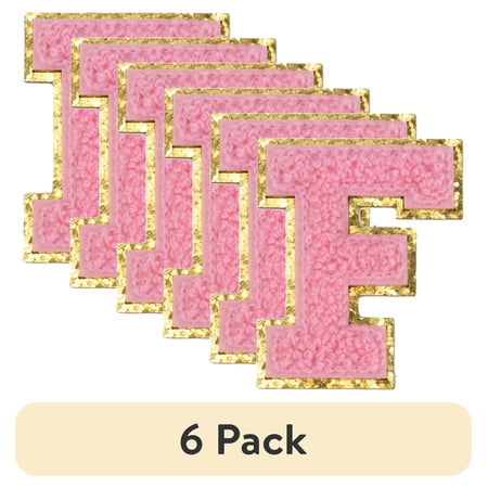 (6 pack) Hello Hobby Chenille F Pink Patch