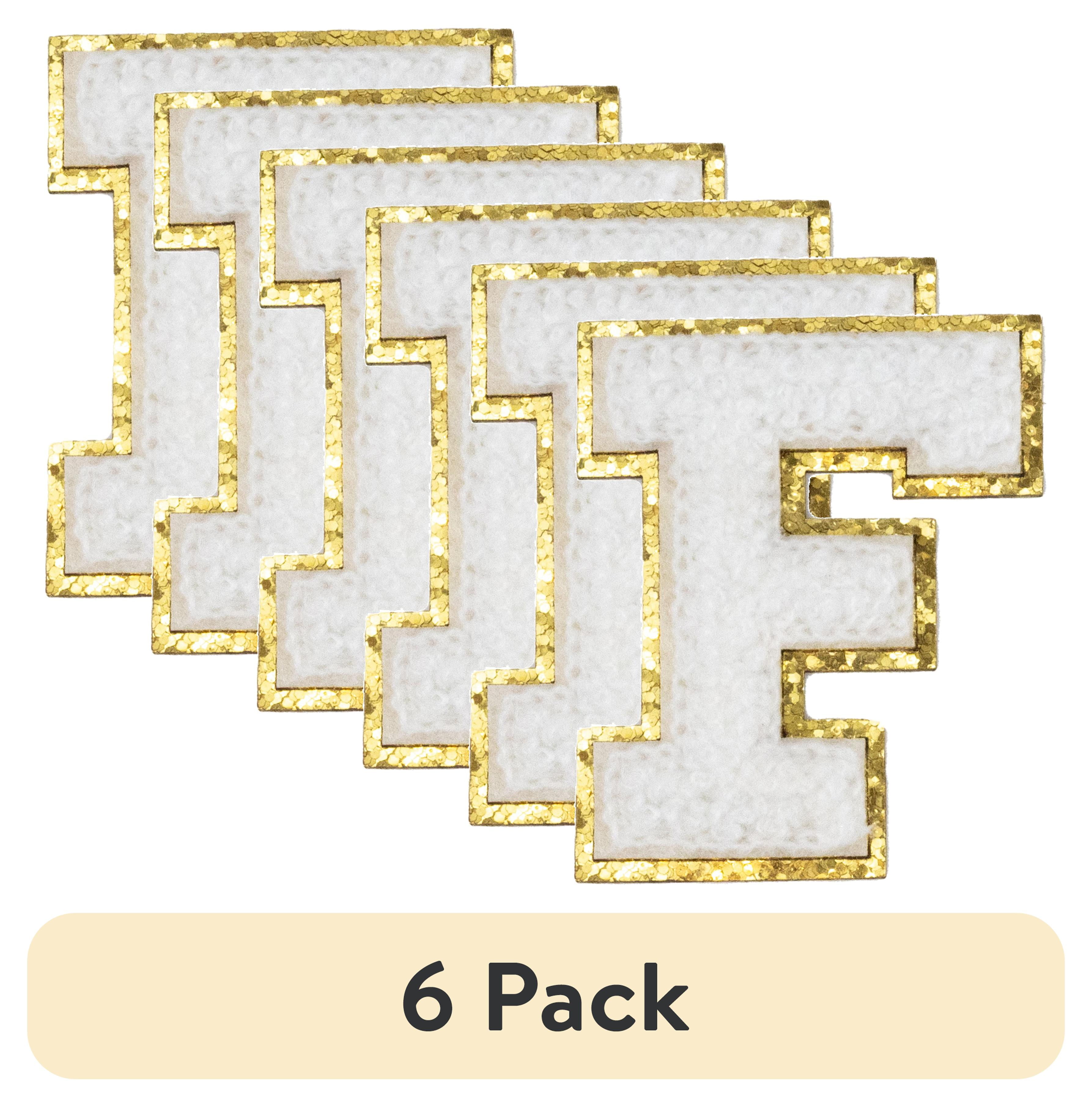 (6 pack) Hello Hobby Chenille F White Patch