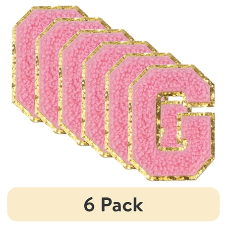 (6 pack) Hello Hobby Chenille G Pink Patch