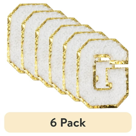 (6 pack) Hello Hobby Chenille G White Patch