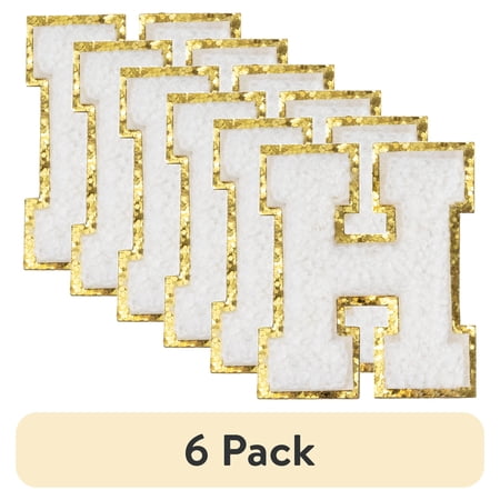 (6 pack) Hello Hobby Chenille H White Patch