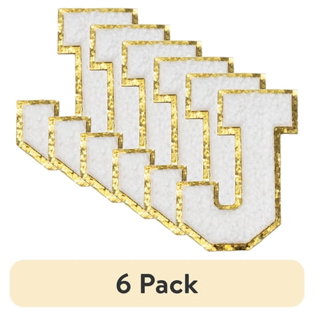 (6 pack) Hello Hobby Chenille J White Patch