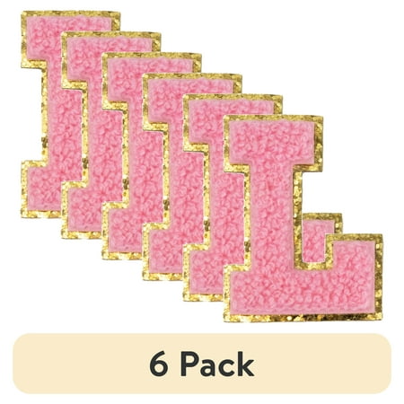 (6 pack) Hello Hobby Chenille L Pink Patch