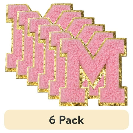 (6 pack) Hello Hobby Chenille M Pink Patch